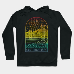 The San Francisco Bridge - California Art - Golden Gate Bridge Line Art Hoodie